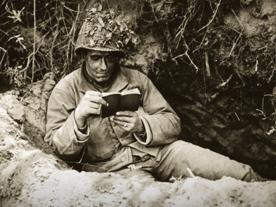 Image result for soldier reading a book