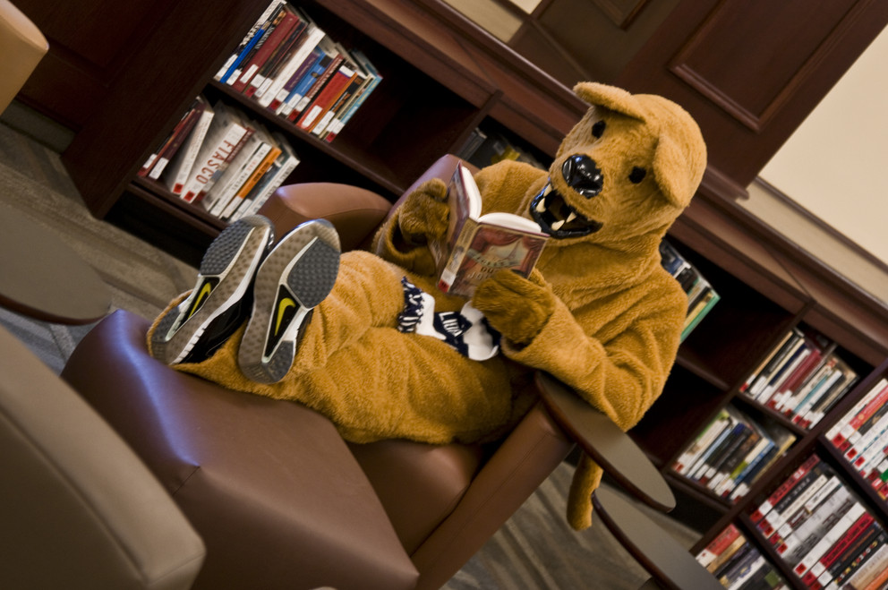Image result for Nittany Lion reading a book