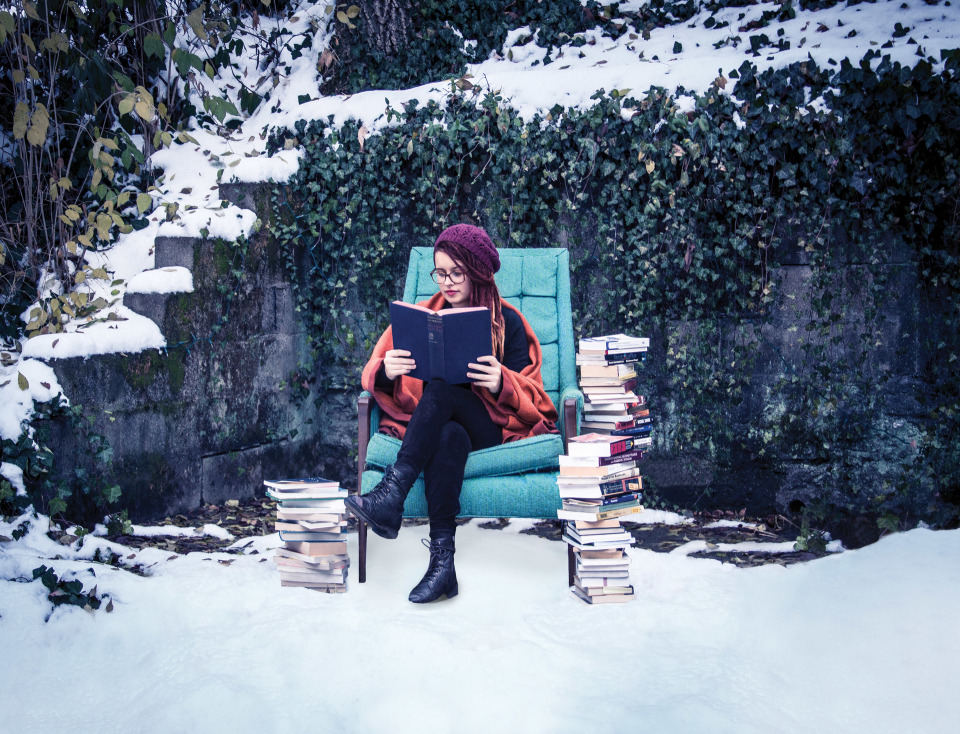 Image result for reading in winter