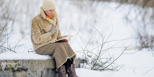 Image result for reading in the cold